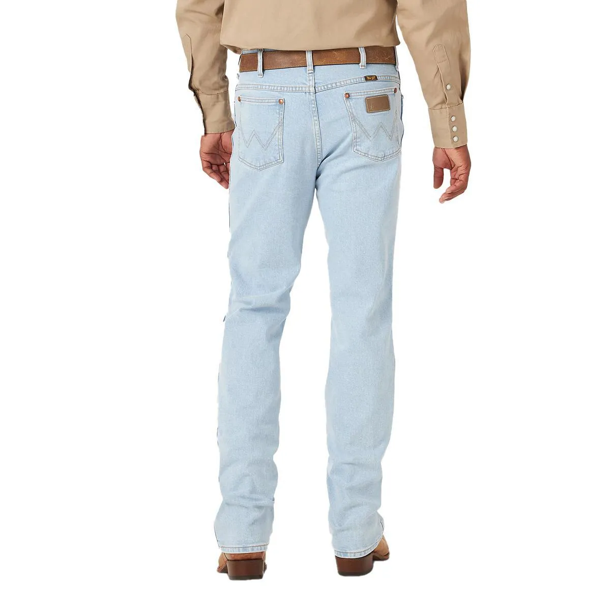 Wrangler Men's Cowboy Cut Slim Fit Active Flex Jeans Bleach