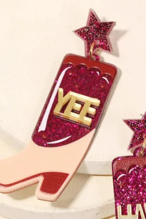 YEE HAW Cowgirl Earrings