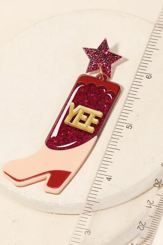 YEE HAW Cowgirl Earrings